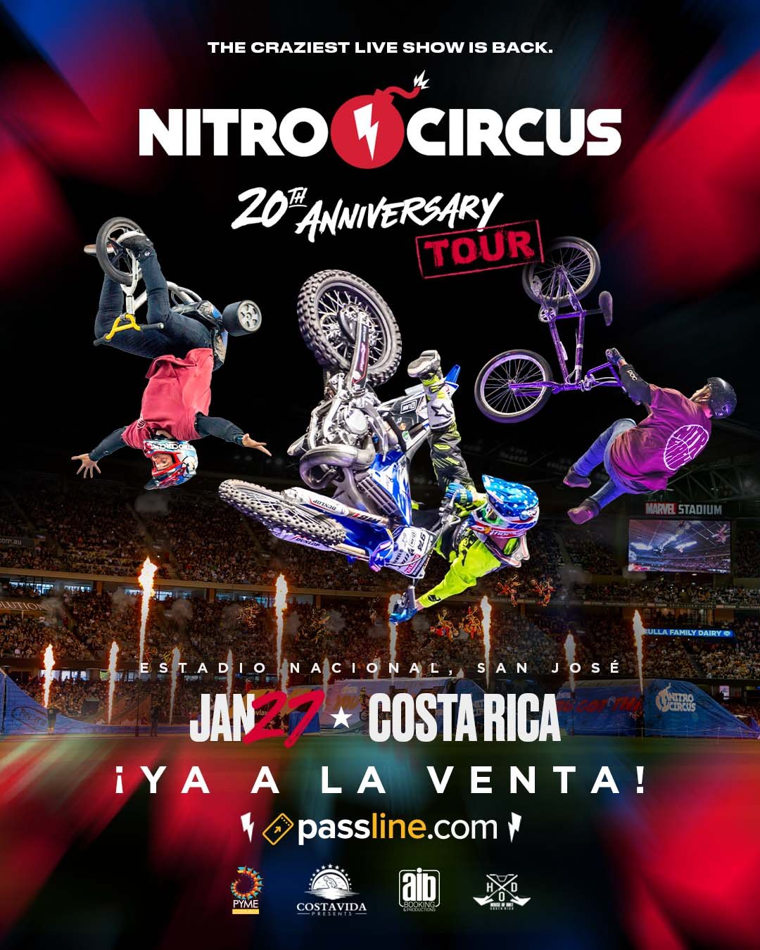 Costa Rica será testigo de las locuras y hazañas del Nitro Circus